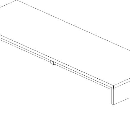 White Single Hang Shelf and Rod